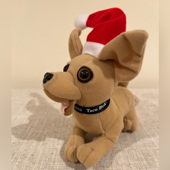 Christmas Taco Bell Talking Dog Plush VINTAGE - Picture 3 of 3